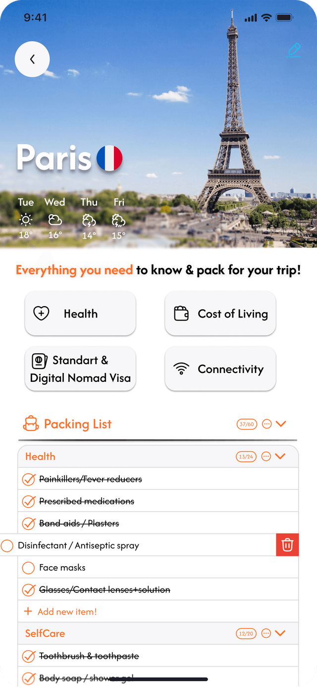 PackGuru App Screenshot